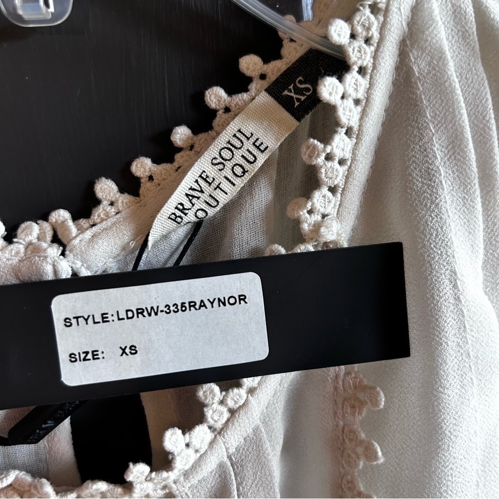 NWT Brave Soul White Lace Dress Size x small - Picture 5 of 12